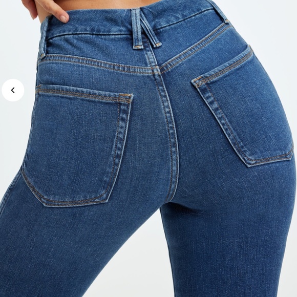 GOOD AMERICAN GOOD CURVE STRAIGHT CASHMERE JEANS | INDIGO329 | SIZE 4/27 - Picture 2 of 8